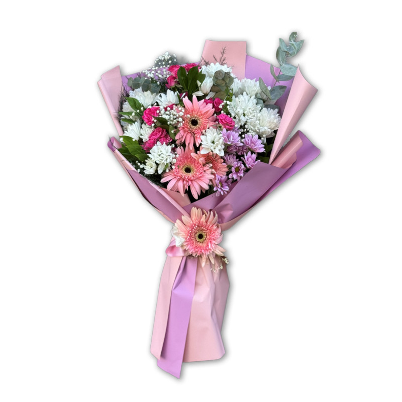 PEMBE LİLA KARIŞIK BUKET M