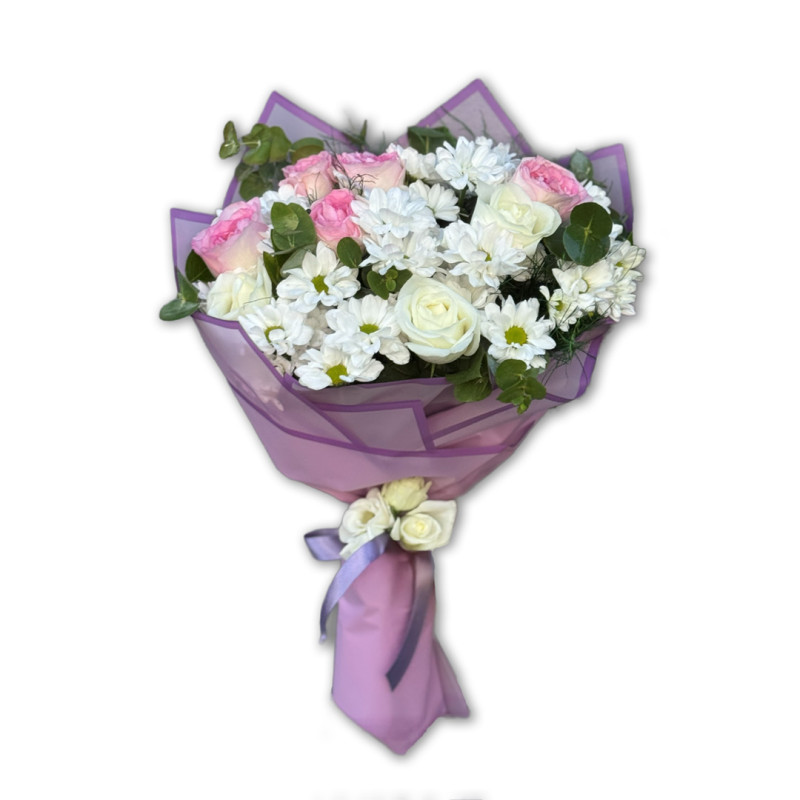 XL PEMBE & BEYAZ GÜL PAPATYA