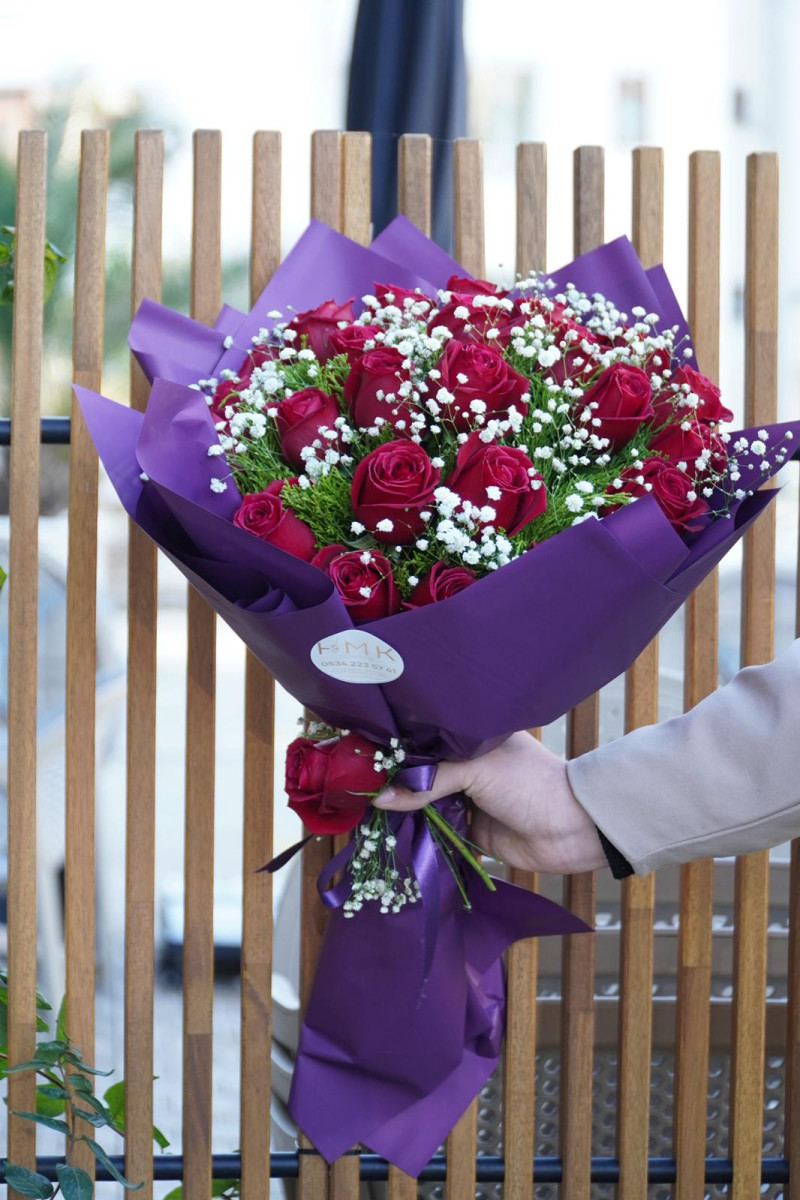 MOR BUKET KAĞIDI 25 GÜL